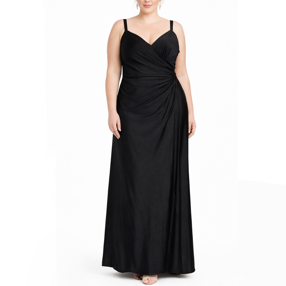 XSCAPE - Draped‎ Ruched Gown